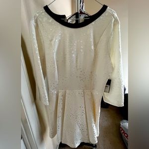 LEOPARD PRINT WHITE DRESS